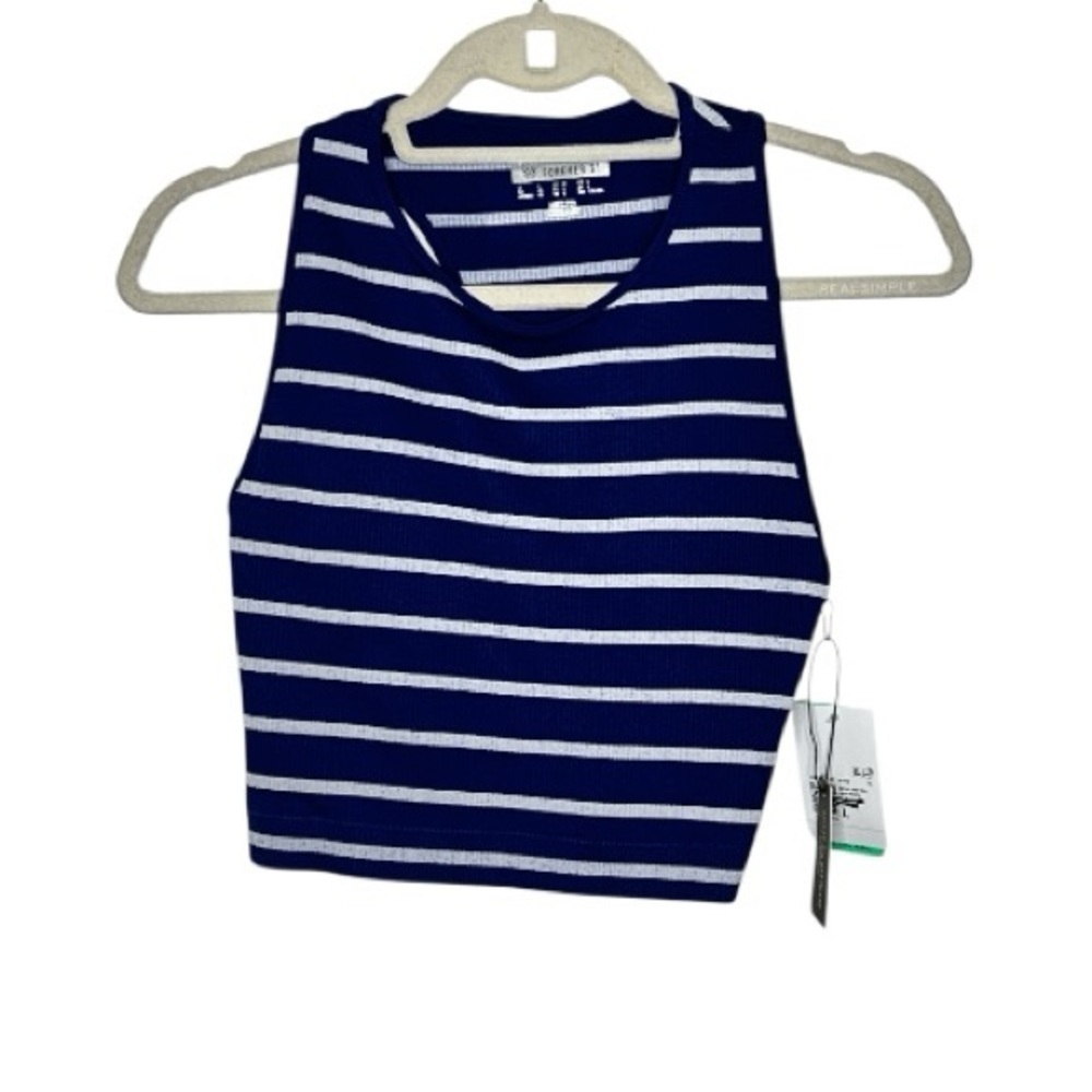 Forever 21 Striped Crop Tank Top  – Size L NWT